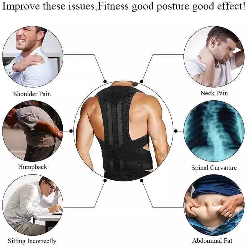 Back Brace and Posture Corrector for Men and Women Adjustable Back Straightener Posture Corrector
