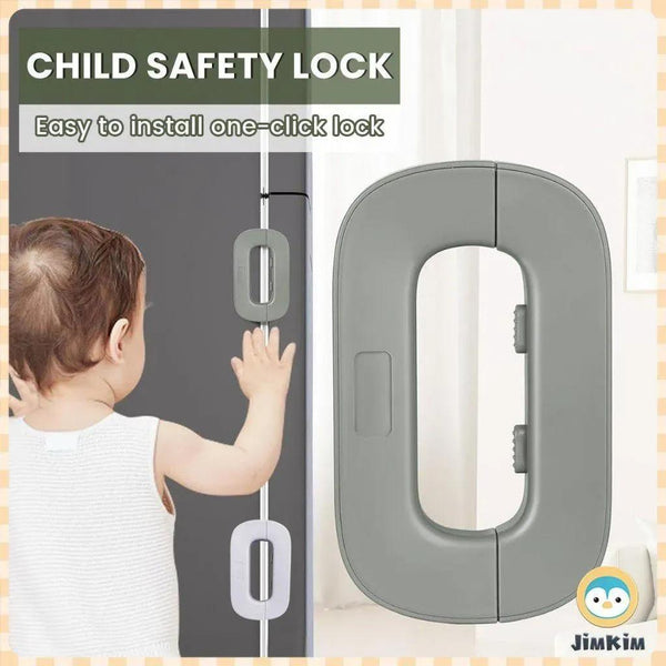 Fridge Lock Adhesive Self Locking Refrigerator Door Lock with Double Press Unlock Baby Safety & Food Protection