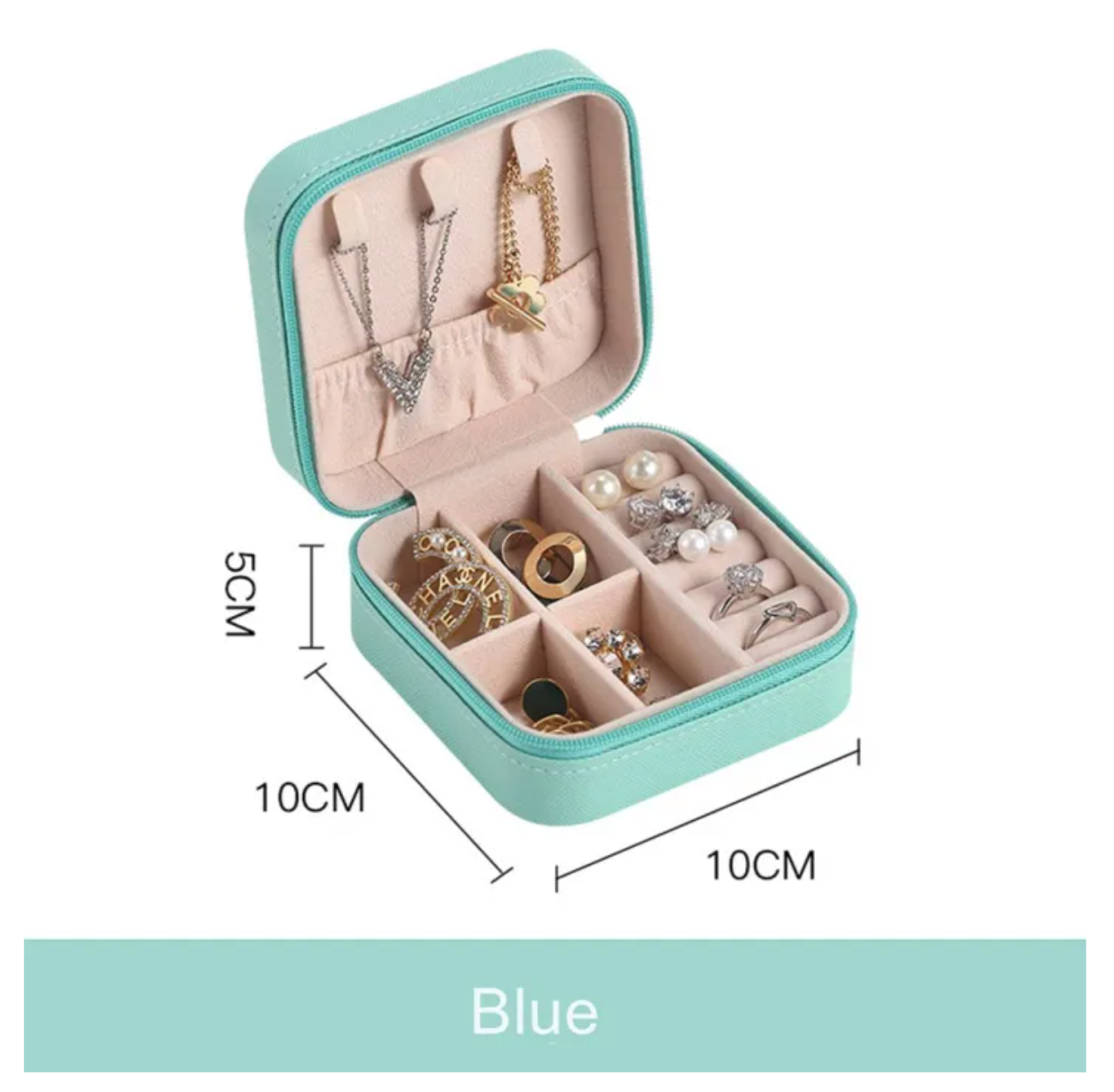 Leather Travel Jewelry Organizer Box