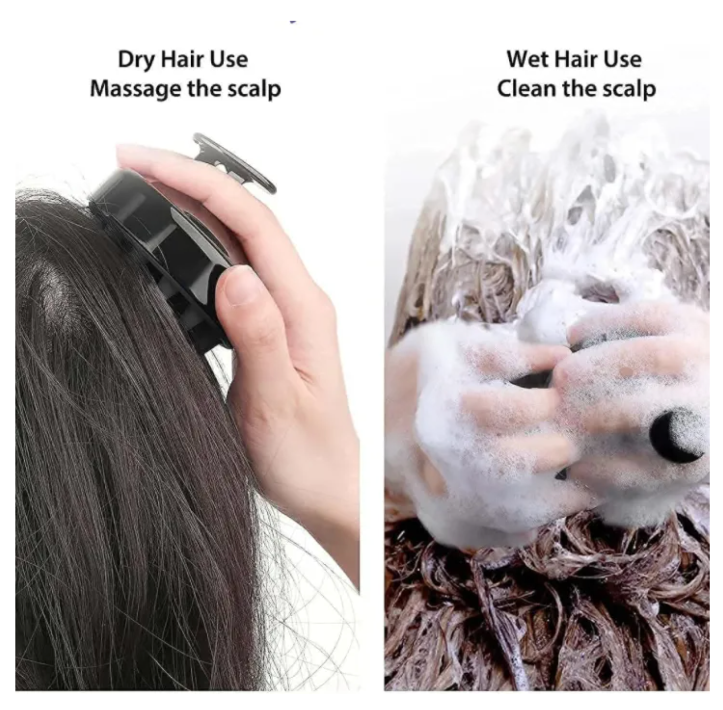 Silicone Scalp Massager | Foam Head Massage Brush Shampoo Brush