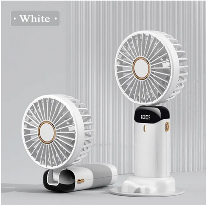 Portable Rechargeable Mini Fan with Digital Display
