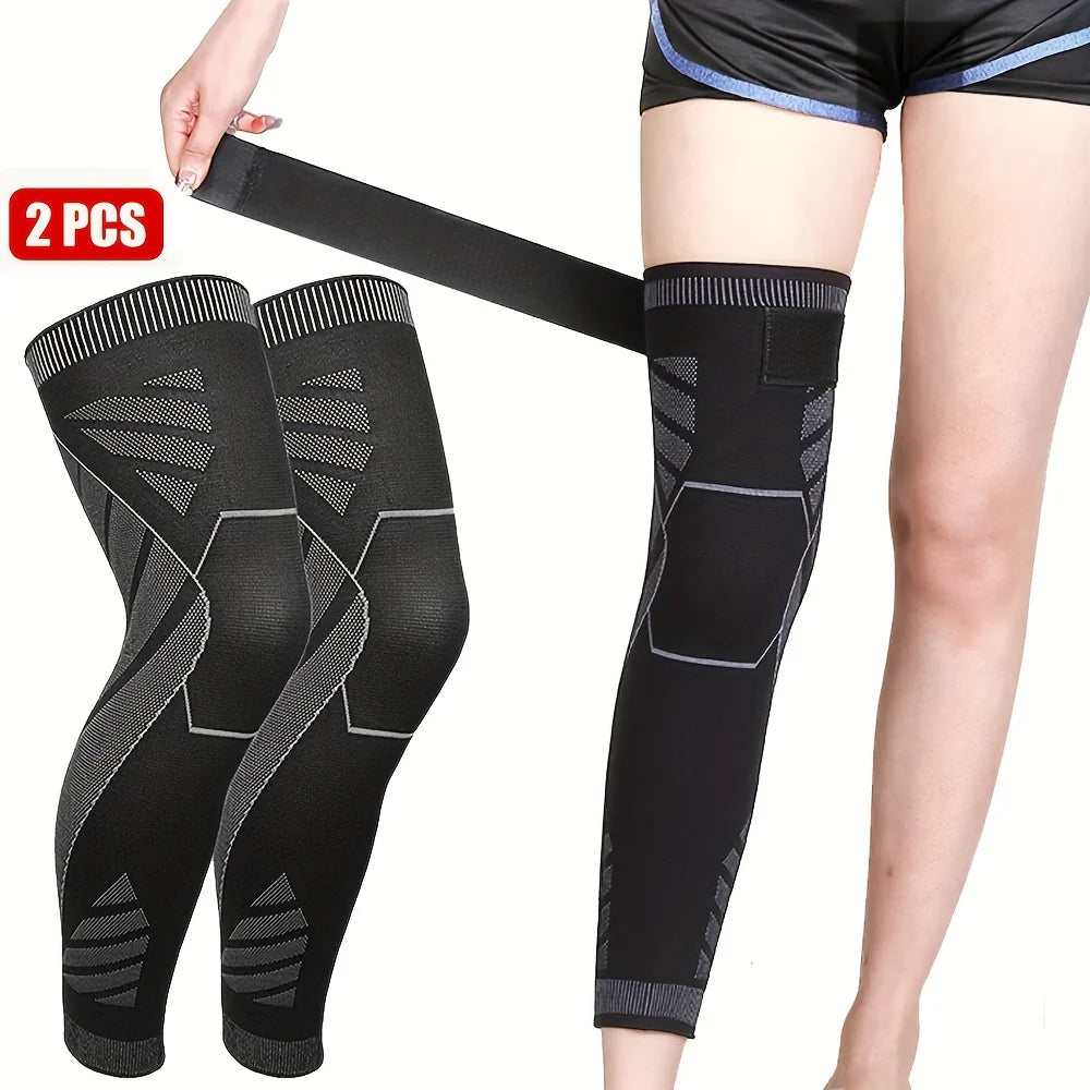 2pcs Adjustable Long Compression Knee Pads