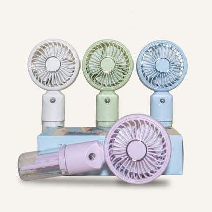 Portable USB Rechargeable Mist Fan With Water Spray