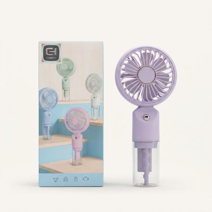 Portable USB Rechargeable Mist Fan With Water Spray